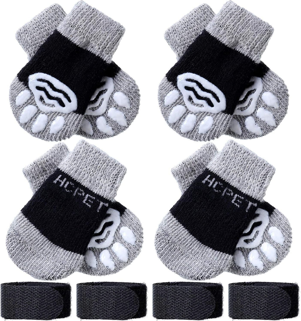 Frienda 8 Pieces Anti-Slip Socks for Cats Small Dog Socks to Prevent Licking Paws, Traction Control Boots Paw Protectors for Hardwood Floors for Puppy Small Dogs and Kittens(S,Pink) - Image 9