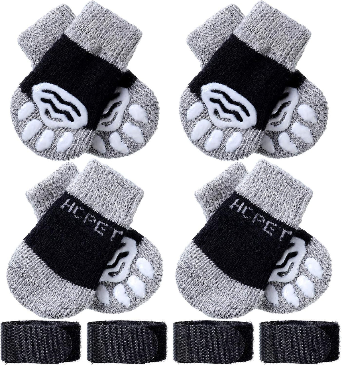 Frienda 8 Pieces Anti-Slip Socks for Cats Small Dog Socks to Prevent Licking Paws, Traction Control Boots Paw Protectors for Hardwood Floors for Puppy Small Dogs and Kittens(S,Pink) - Image 9