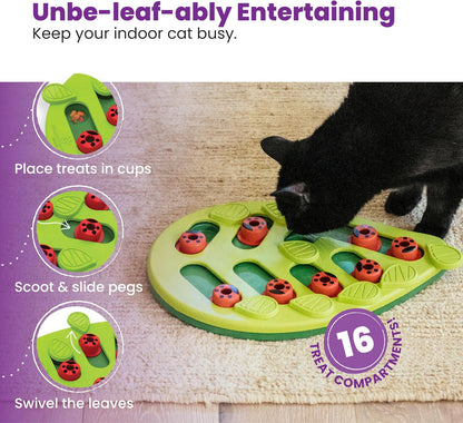Nina Ottosson Level 2 slow feeder enrichment toy for indoor cats