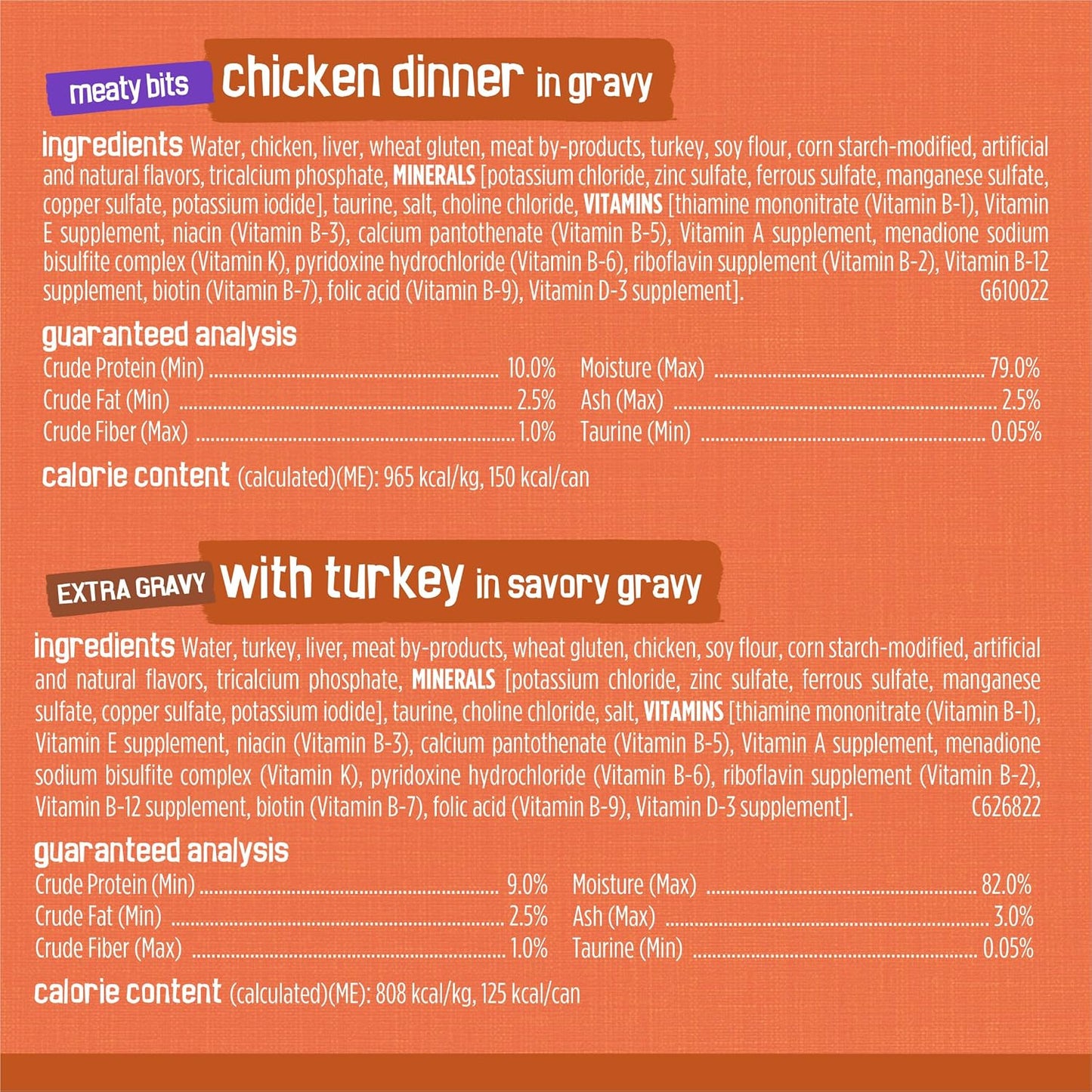 Purina Friskies extra gravy chunky chicken wet cat food can details