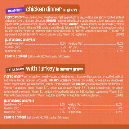 Purina Friskies extra gravy chunky chicken wet cat food can details
