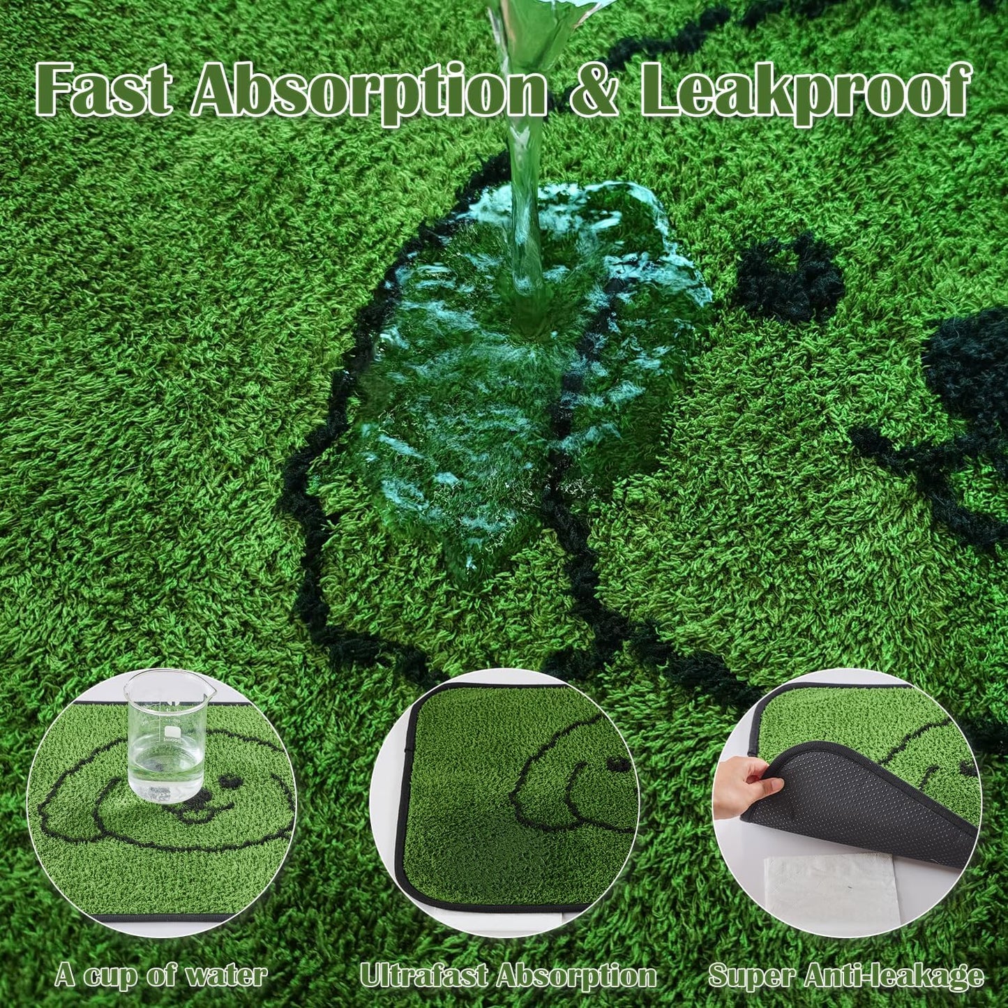 Qeils washable pee pads 2 pack stacked