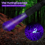 Portable COSOOS UV detector light verifying security marks on passports and IDs.