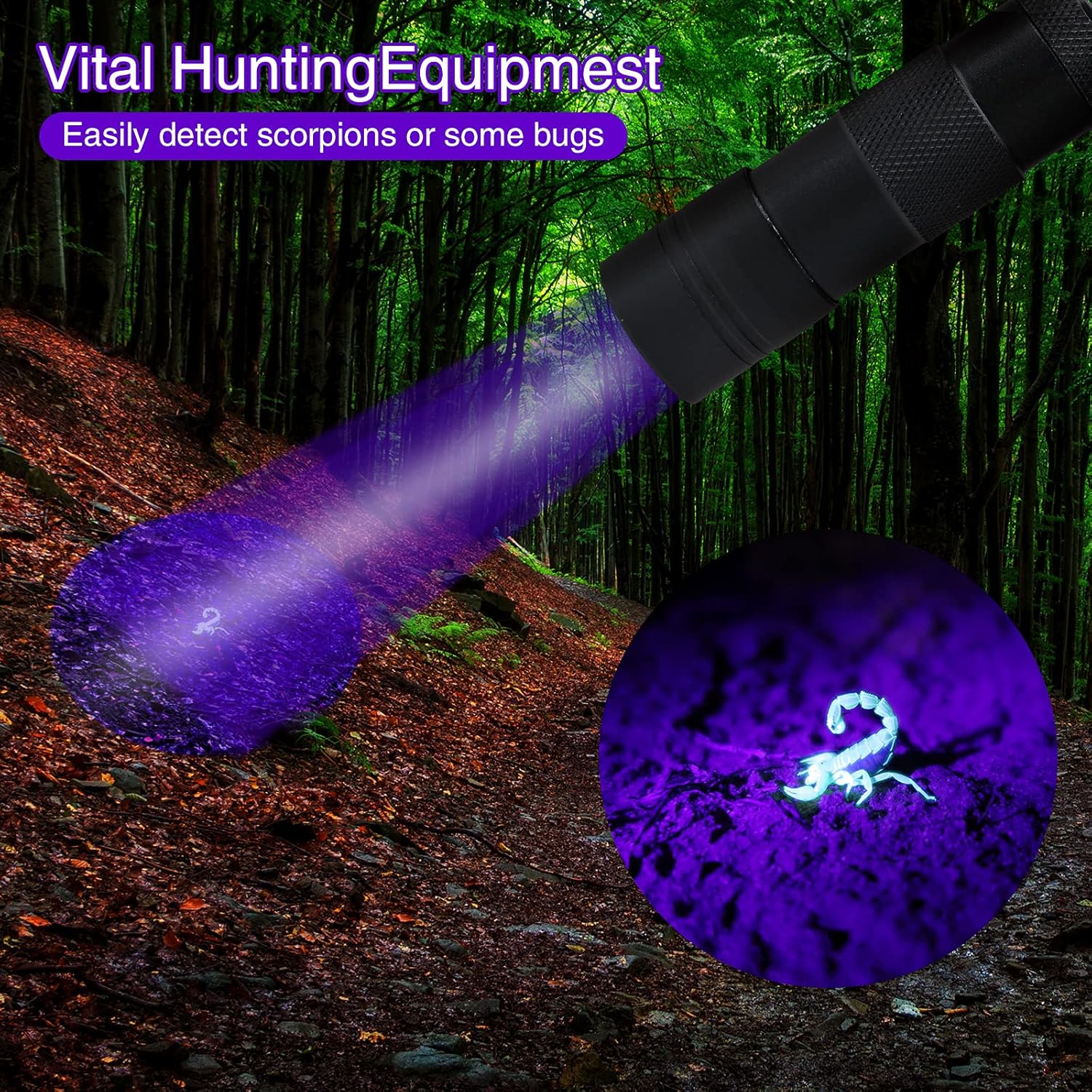 Portable COSOOS UV detector light verifying security marks on passports and IDs.