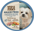 Small breed dog enjoying a bowl of Whole Paws chicken recipe