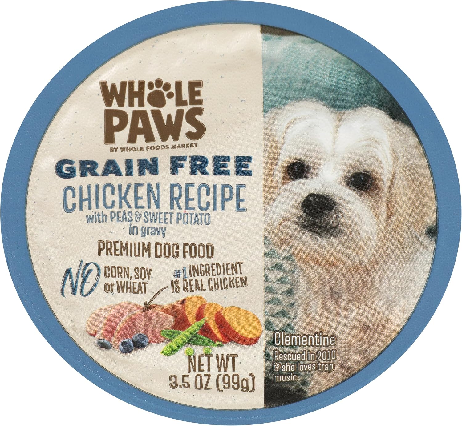 Small breed dog enjoying a bowl of Whole Paws chicken recipe