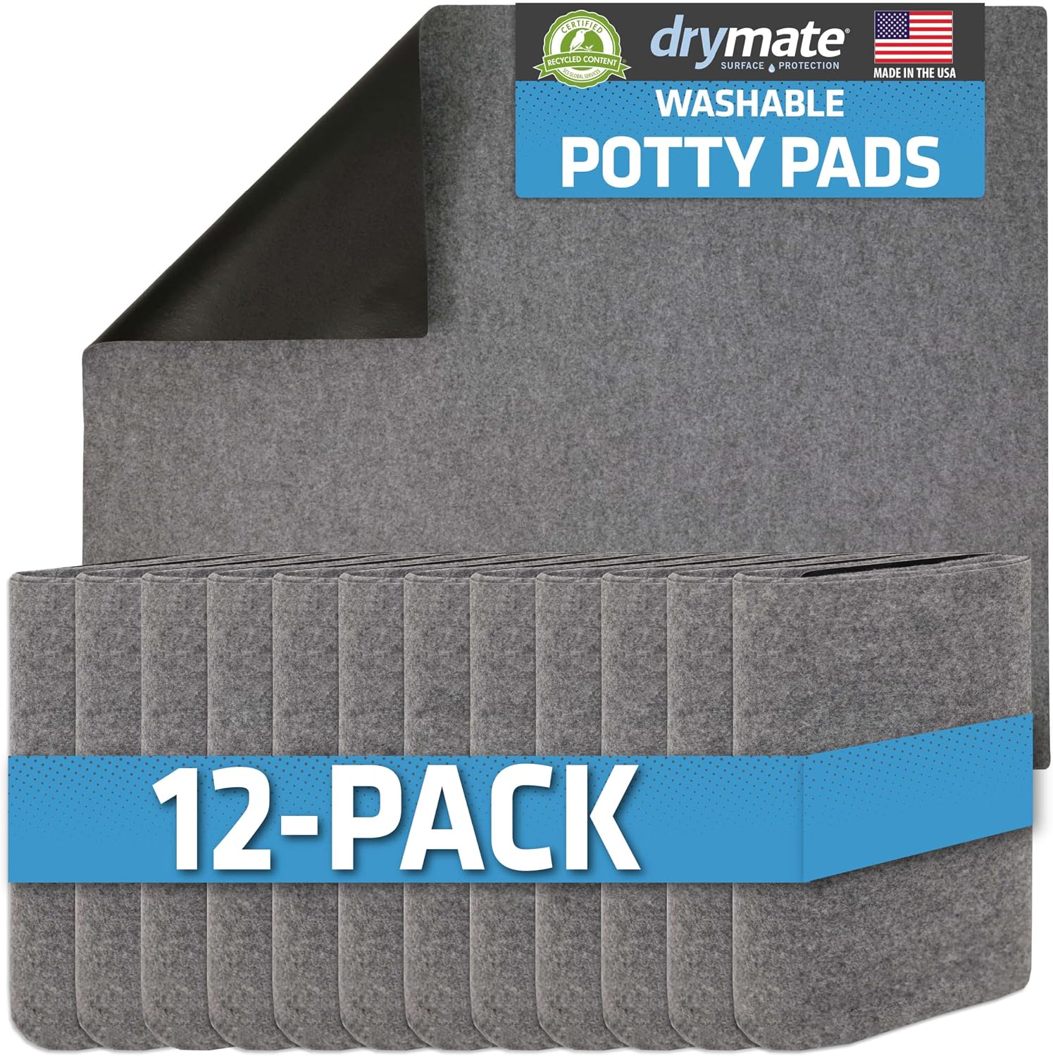 Drymate Jumbo Dog Playpen Mat (60x74), Super Absorbent, Waterproof, Slip-Resistant, Machine Washable, Reusable Puppy Pad for Training, Whelping, Housebreaking, Incontinence, Crate, Kennel (USA Made) - Image 12