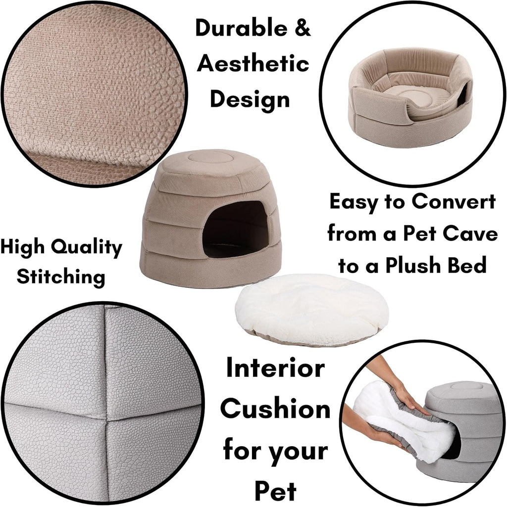 Birdrock Home plush dog bed variant with removable cushion view
