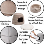 Birdrock Home plush dog bed variant with removable cushion view