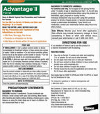 Advantage II topical flea prevention for ferrets package details