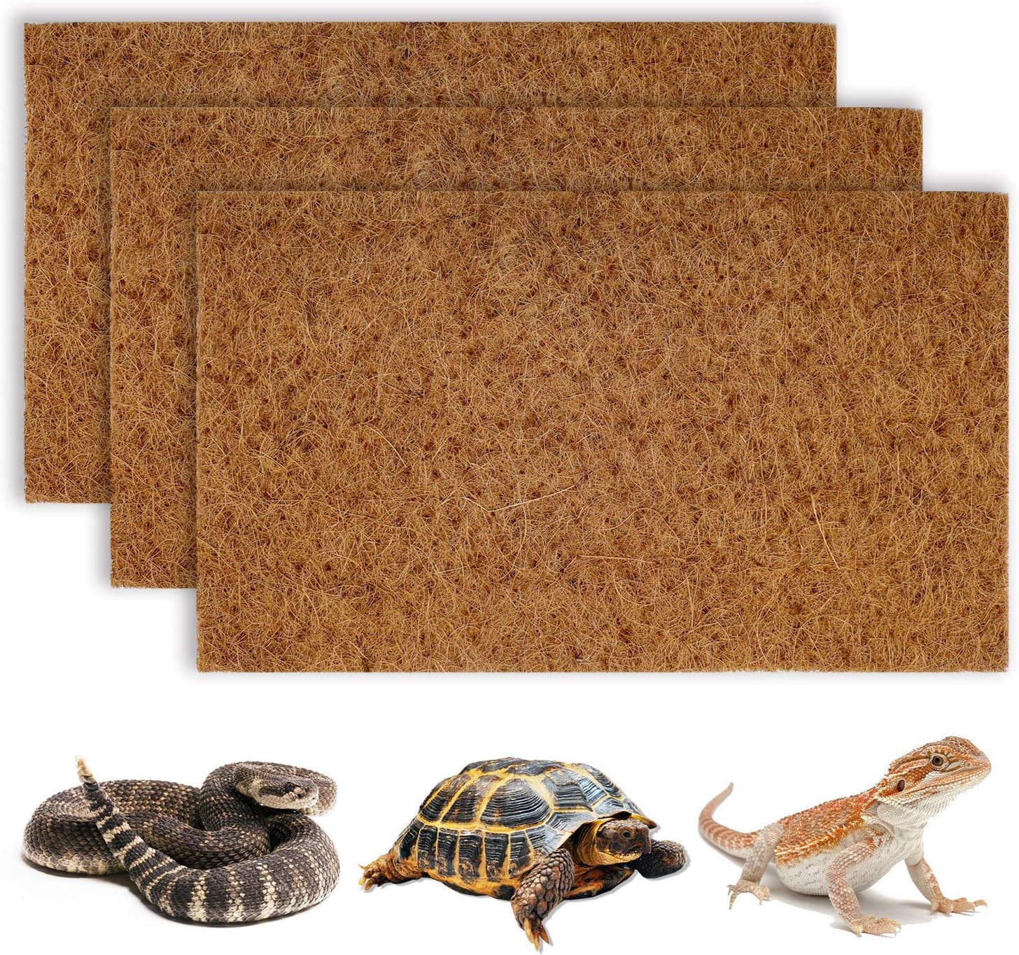 BWOGUE Reptile Carpet Natural Coconut Fiber Mat front view terrarium substrate