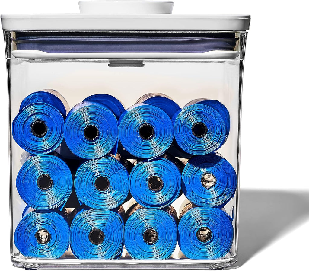OXO Good Grips Pet POP Container - 6.0 Qt/5.7 L with Half Scoop, Ideal for up to 6.5lbs of Dog Food or 4.5lbs of Cat Food, Airtight Dog and Cat Food Storage Container, BPA Free, Clear - Image 9