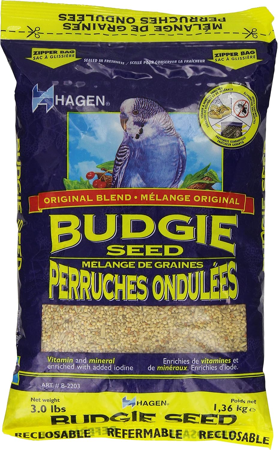 Hagen Parakeet/Budgie Staple White Millet Bird Seed - Premium Blend, Nutritionally Balanced, Fortified with Vitamins & Minerals, Dust-Free Mix for Budgies, 6 lb Bag - Image 10