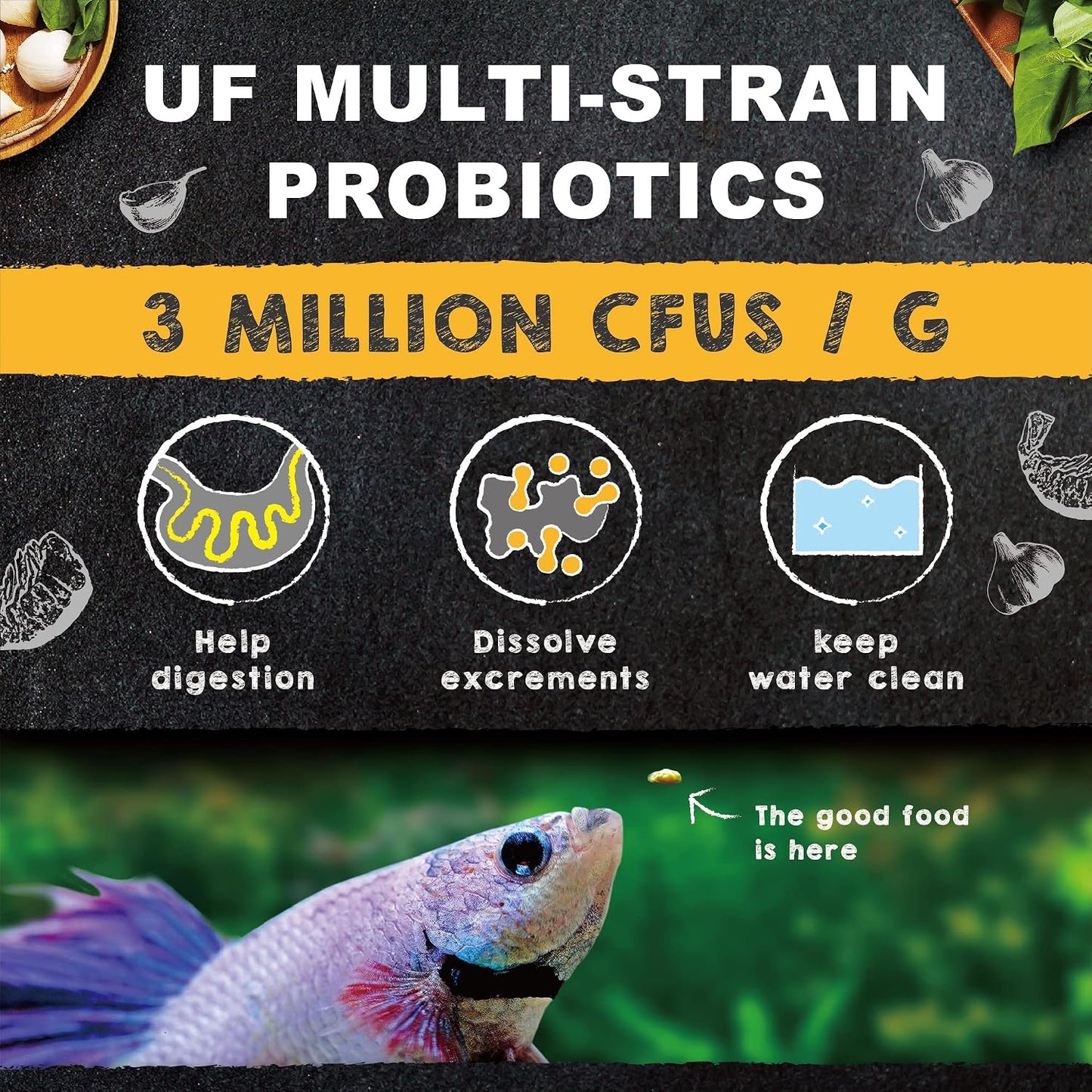 Ultra Fresh fish food zero artificial additives quality seal view