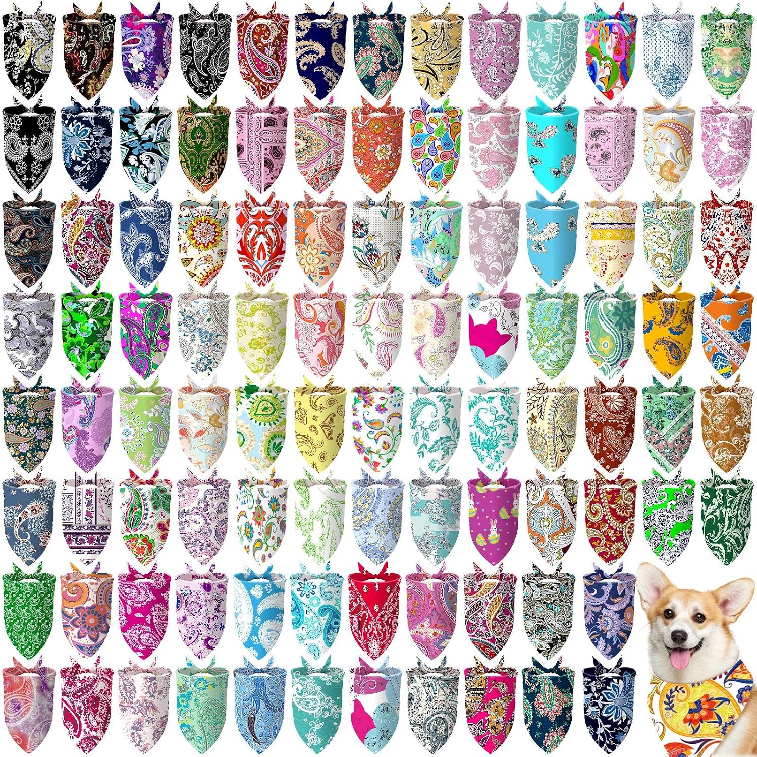 Huhumy 30 Pcs Adopt Me Dog Bandanas Bulk Pet Bibs Colorful Triangle Scarf Pet Adopt Me Bandanas for Medium Large Dogs Birthday Adoption Grooming Costume Decor - Image 14