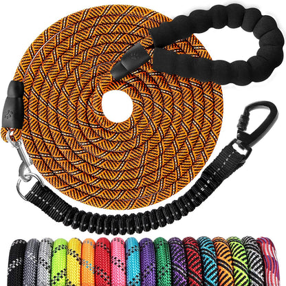 Long Dog Leash 15 FT: Heavy Duty Rope Leashes for Dogs Training with Swivel Lockable Hook Reflective Threads Bungee and Padded Handle - Dog Lead for Large Small Medium Dogs Outside Walking Hiking - Image 11