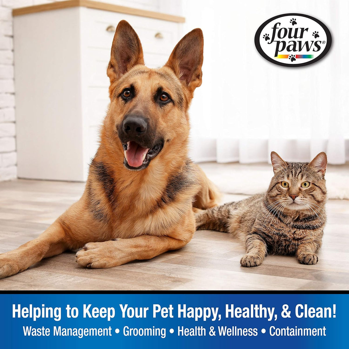 Four Paws cat repellent product cap and upper design