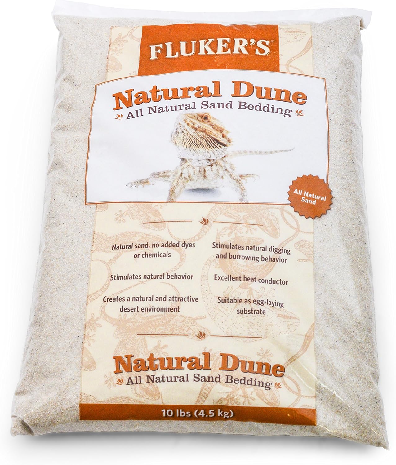Fluker's Natural Dune Reptile Sand 10 lbs bag front view