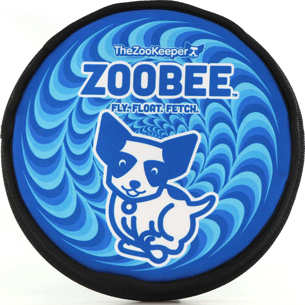 The ZooKeeper ZooBee Flying Disc Dog Toy - Soft & Durable Toss Disc for Indoor & Outdoor Play, Water Fetch & Pool Fun, Floats - Safe on Teeth - Dog Vision Friendly - Lightweight & Easy to Throw, Blue - Image 11