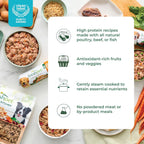 Close up of Freshpet natural ingredient dog food roll