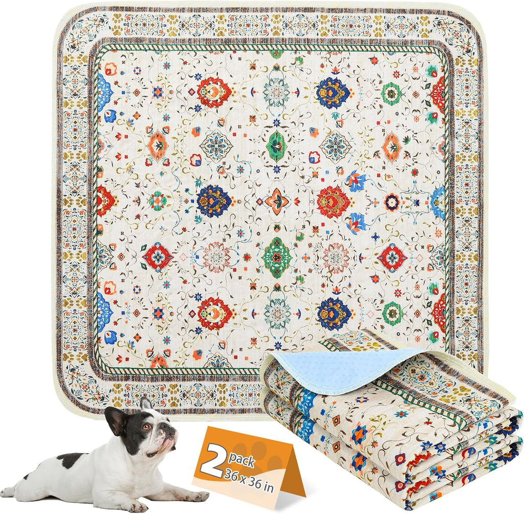 KOOLTAIL Washable Pee Pads for Dogs, 2 Pack Super Absorbent Reusable Puppy Training Pads Waterproof, Nonslip and Leak-Proof Dog Pee Pads, Large Pet Mats Whelping Pads for Floor, Crate, Couch, 36"x41" - Image 13