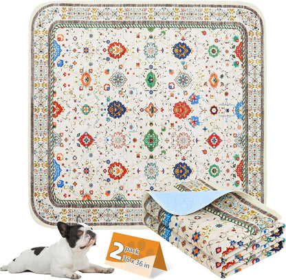 KOOLTAIL Washable Pee Pads for Dogs, 2 Pack Super Absorbent Reusable Puppy Training Pads Waterproof, Nonslip and Leak-Proof Dog Pee Pads, Large Pet Mats Whelping Pads for Floor, Crate, Couch, 36"x41" - Image 13