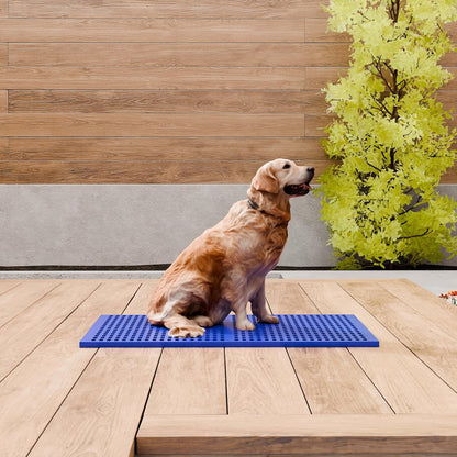 FoQualy blue pet floor pad removed from cage for easy cleaning