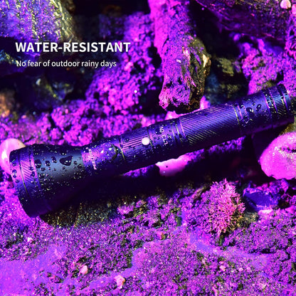 PEETPEN rechargeable blacklight showing USB charging port and aluminum body.