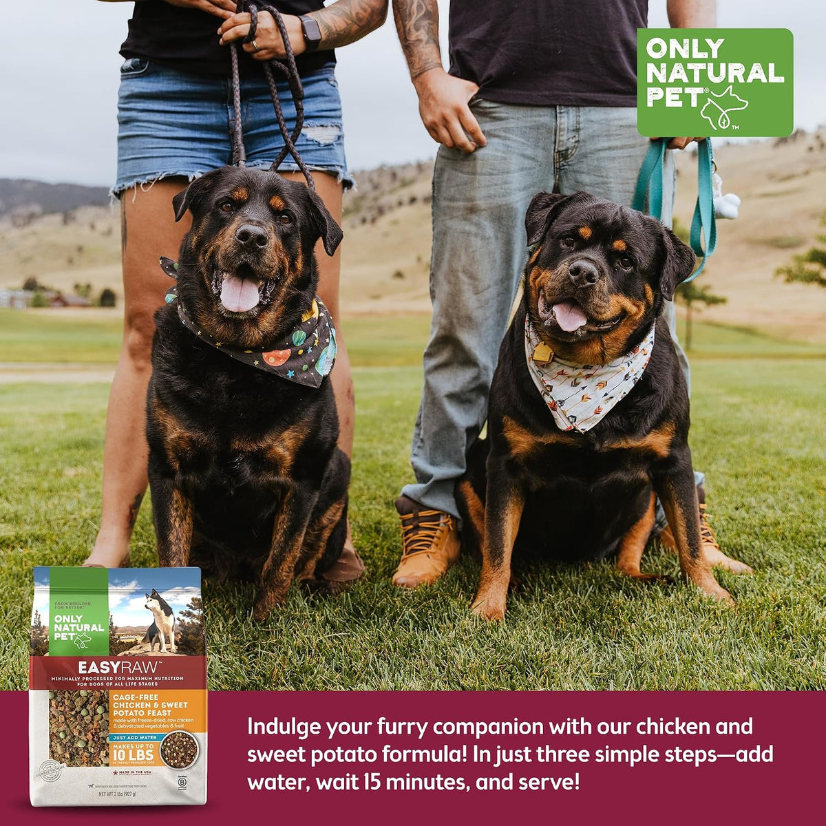 Only Natural Pet - EasyRaw Dehydrated Raw Dog Food Formula, Contains Real Wholesome Nutrition, Low Glycemic, Paleo Friendly, Non-GMO - Chicken & Sweet Potato Flavor - 2 lb Bag (Makes 10 lbs)-C2 - Image 2