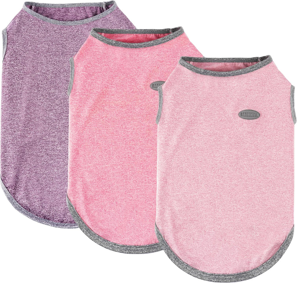 3 Pack Lightweight Sun Protection Dog Shirt Breathable Sleeveless Dog T Shirts Extra Soft Top Tank Dog Clothes for Outdoor Activities (Navy Blue + Light Blue + Sky Blue, Medium) - Image 9