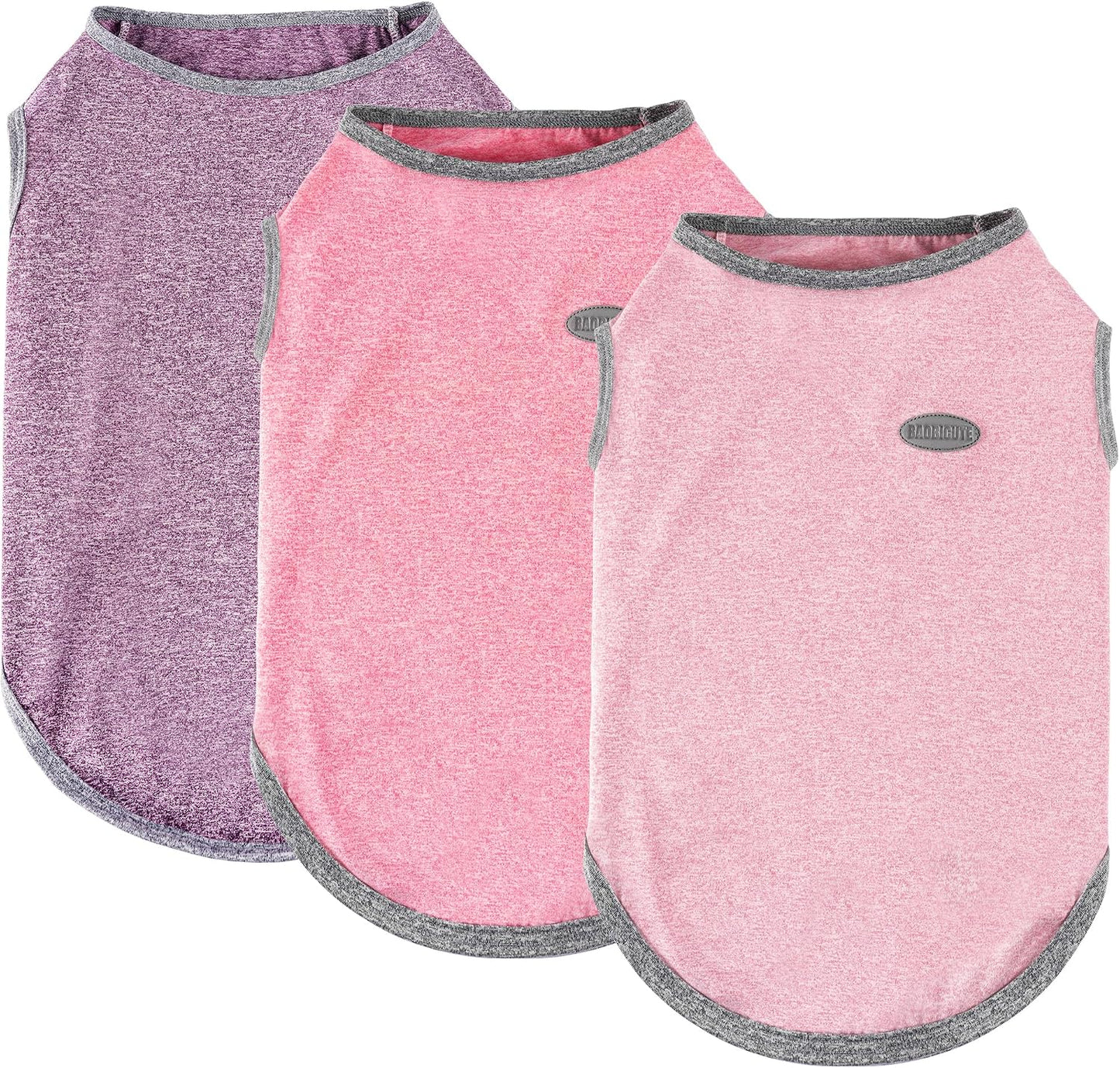 3 Pack Lightweight Sun Protection Dog Shirt Breathable Sleeveless Dog T Shirts Extra Soft Top Tank Dog Clothes for Outdoor Activities (Navy Blue + Light Blue + Sky Blue, Medium) - Image 9
