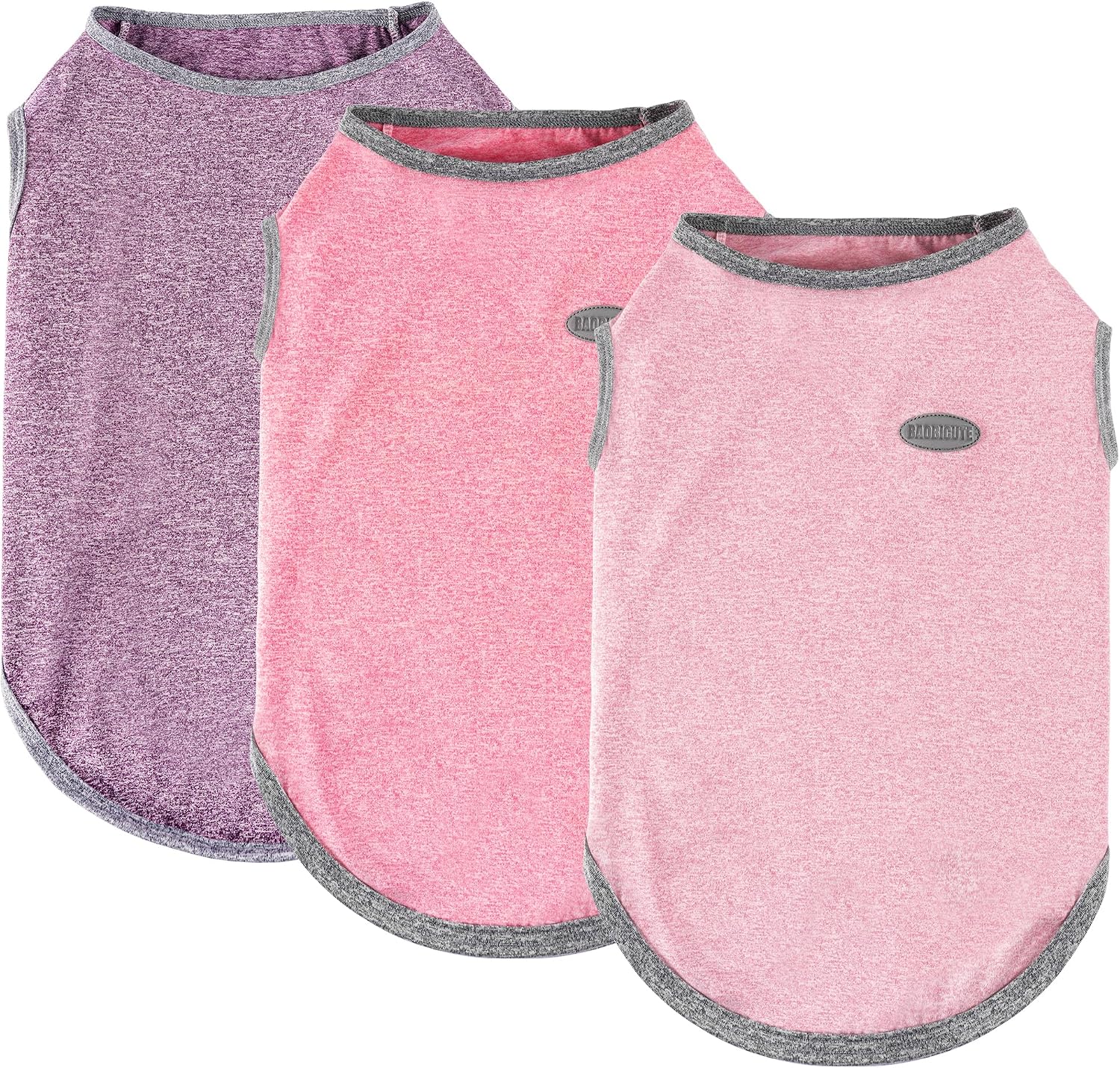 3 Pack Lightweight Sun Protection Dog Shirt Breathable Sleeveless Dog T Shirts Extra Soft Top Tank Dog Clothes for Outdoor Activities (Navy Blue + Light Blue + Sky Blue, Medium) - Image 9