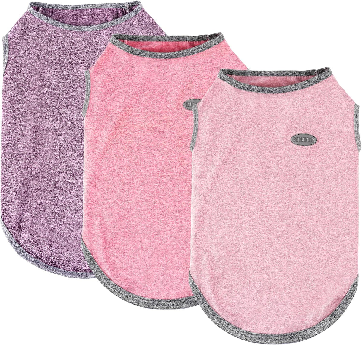 3 Pack Lightweight Sun Protection Dog Shirt Breathable Sleeveless Dog T Shirts Extra Soft Top Tank Dog Clothes for Outdoor Activities (Navy Blue + Light Blue + Sky Blue, Medium) - Image 9