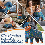 LovinPet anti shedding pet pajamas on a large chest breed dog