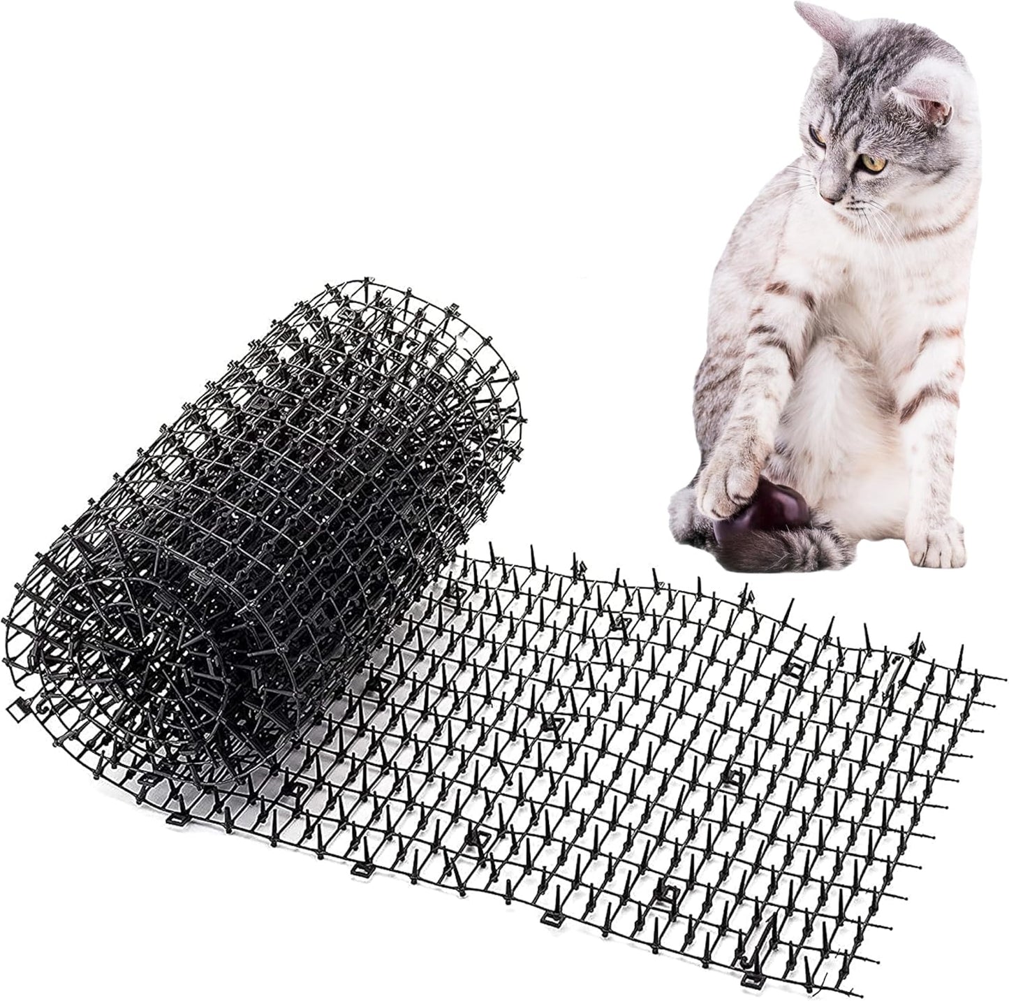 Homarden black scat mat for cats and dogs front view