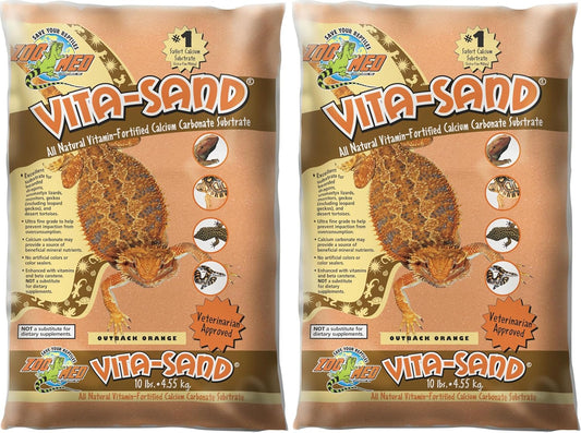Close up of Zoo Med Vita Sand Outback Orange texture