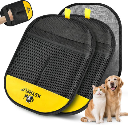 KEYHELP pet hair removal glove package and size dimensions view