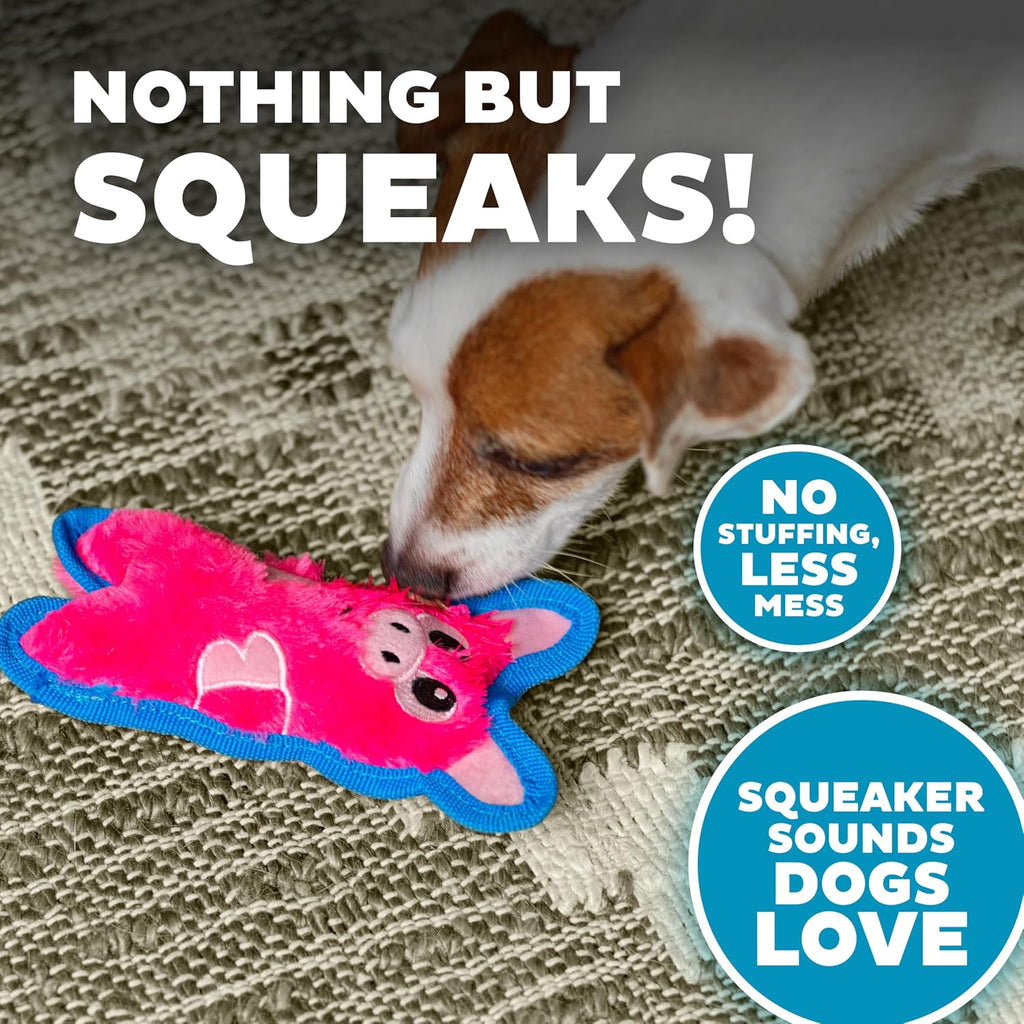 Durable double stitched plush pet toy for indoor play