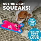 Durable double stitched plush pet toy for indoor play