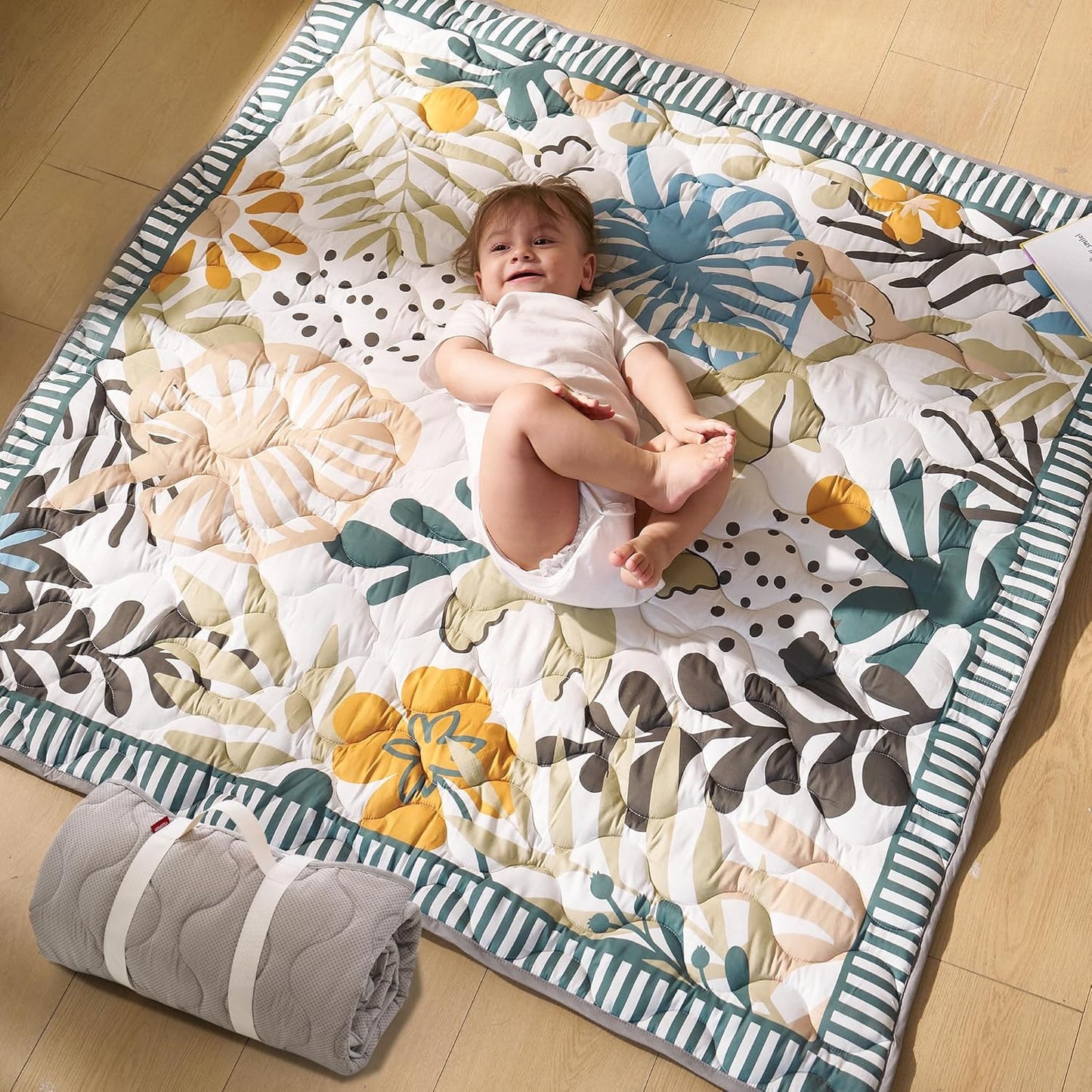 Momcozy Baby Play Mat Forest World front view