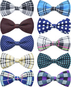 PET SHOW 12 Colors Plain Small Dogs Collar Embellishment Attachment Bow Ties Puppies Cats Collar Charms Accessories Slides Bowties for Birthday Wedding Parties Assorted Pack of 12 - Image 12