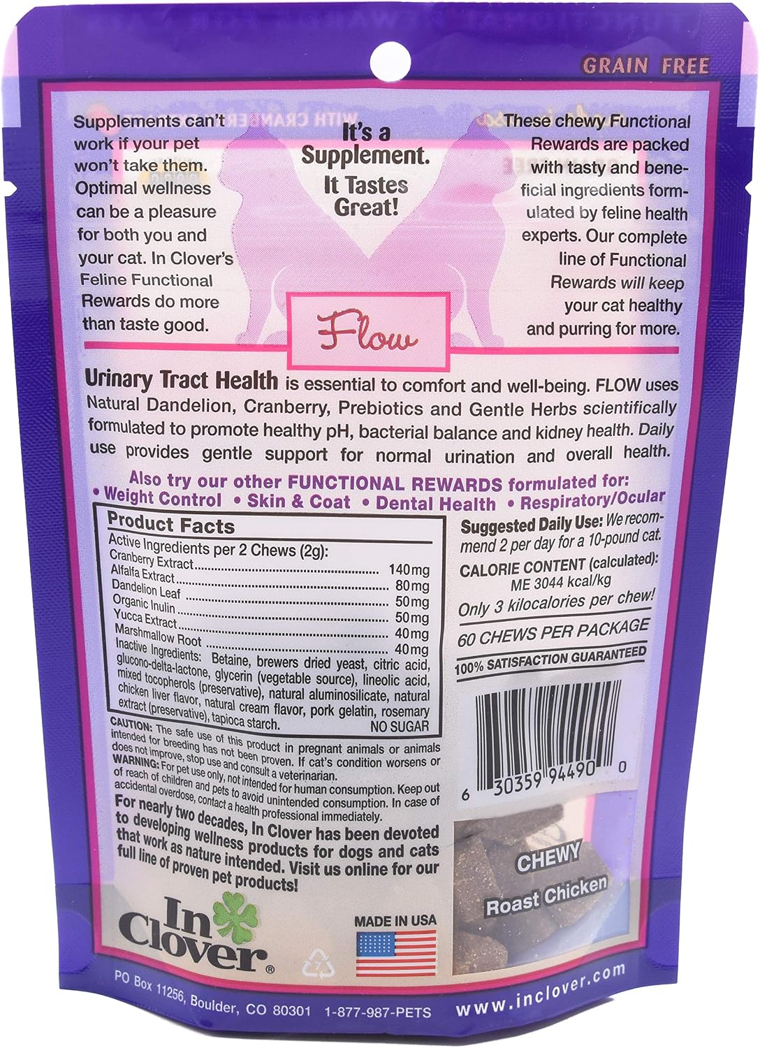 In Clover Flow natural cat supplement soft chew texture