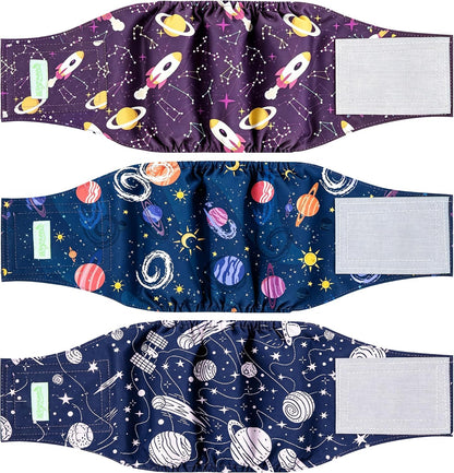 Wegreeco washable male dog belly band front view premium reusable diaper wrap