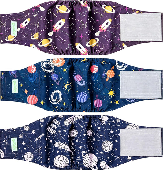 Wegreeco washable male dog belly band front view premium reusable diaper wrap