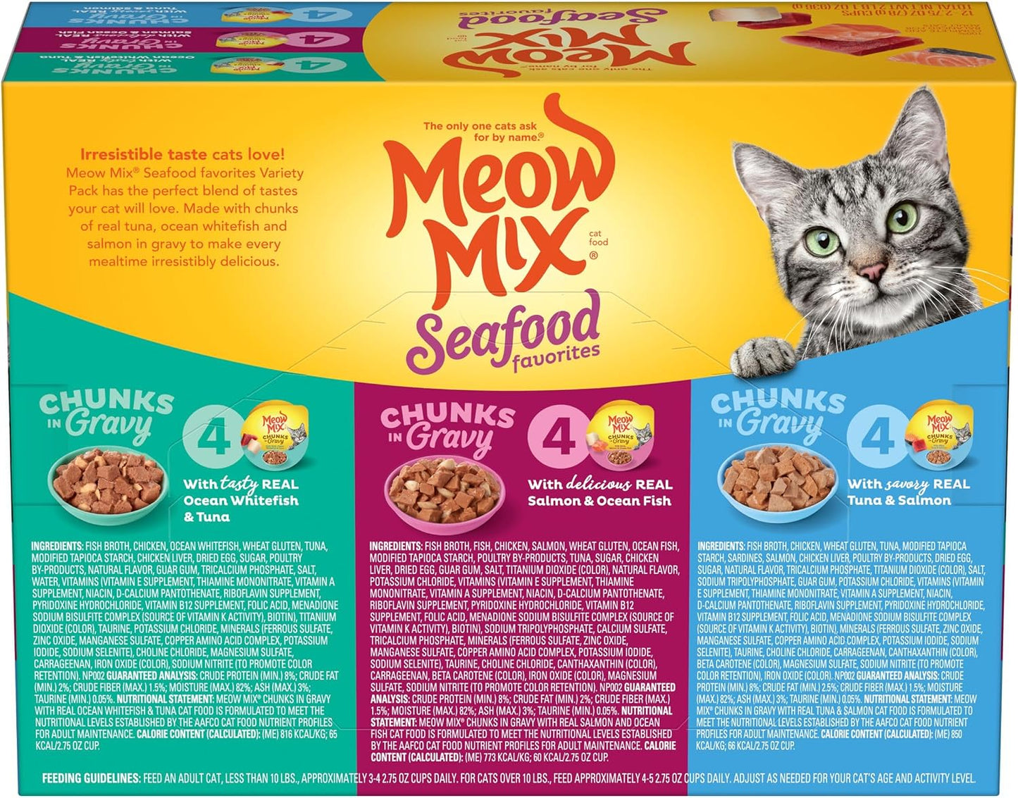 Meow Mix Seafood Variety Pack Nutritional Info