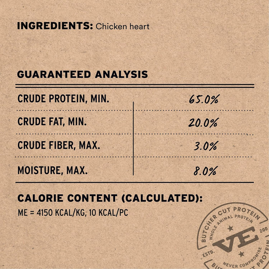 Grain free Vital Essentials raw cat treats bag showing product details and feeding benefits.