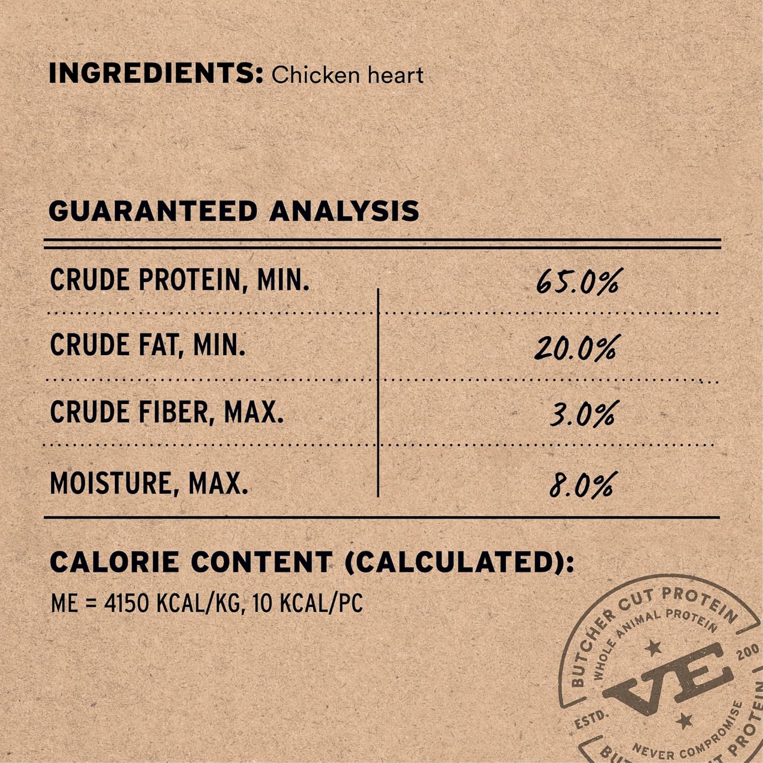 Grain free Vital Essentials raw cat treats bag showing product details and feeding benefits.