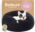 Bedsure Calming Dog Bed Medium Size Dog - Donut Washable Medium Pet Bed, 30 inches Anti-Slip Round Fluffy Plush Faux Fur Cat Bed, Fits up to 45 lbs Pets, Camel - Image 12