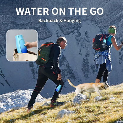 The internal activated carbon filter system being removed from the VEPOUYU travel bottle.