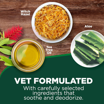 Natural ingredient highlights on Vet's Best packaging